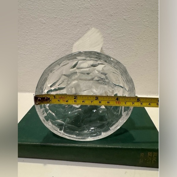 Vintage/Antique Crystal Frosted Eagle w/ Unknown Maker Marking - Picture 6 of 10